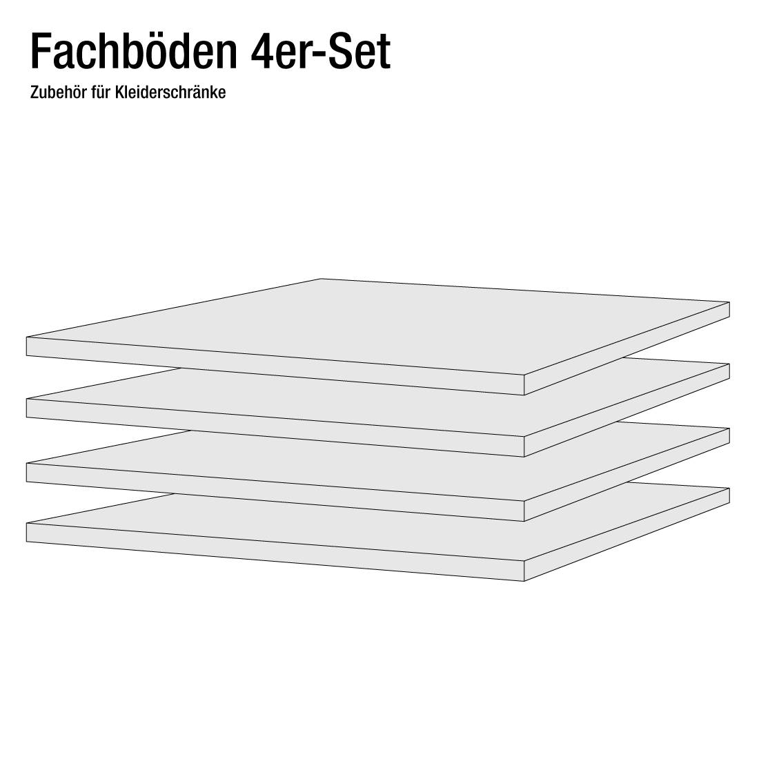 45er Fachboden (4er-Set) – Schranktiefe 60/69 cm
