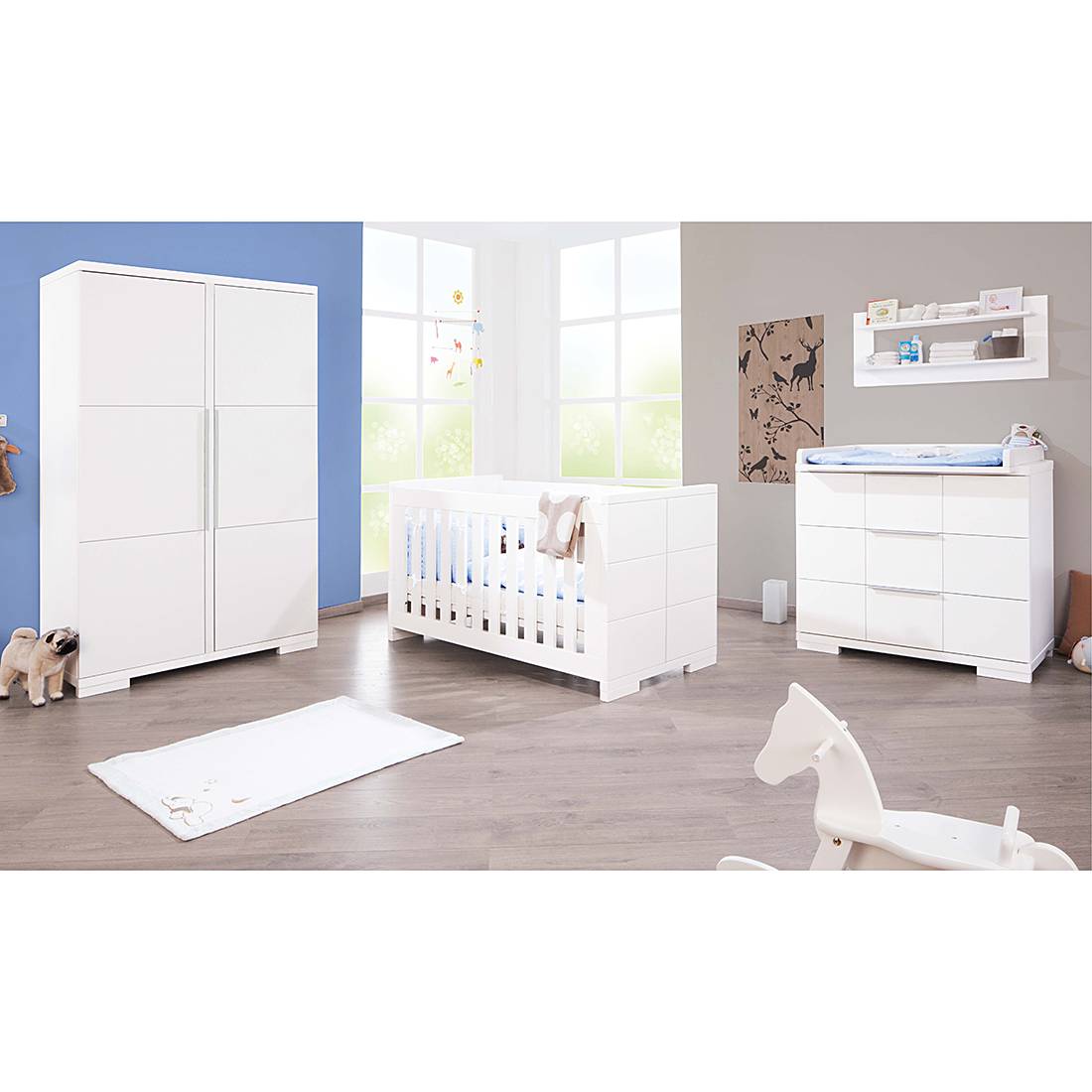 Babyzimmer Polar - Lack Weiß (Kinderzimmer ´Polar´ breit)