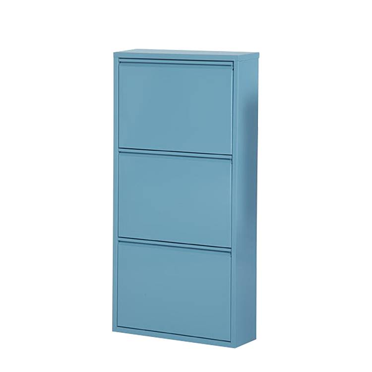 Schuhschrank Cabinet - Blau (5 Klappen - Höhe 174 cm)