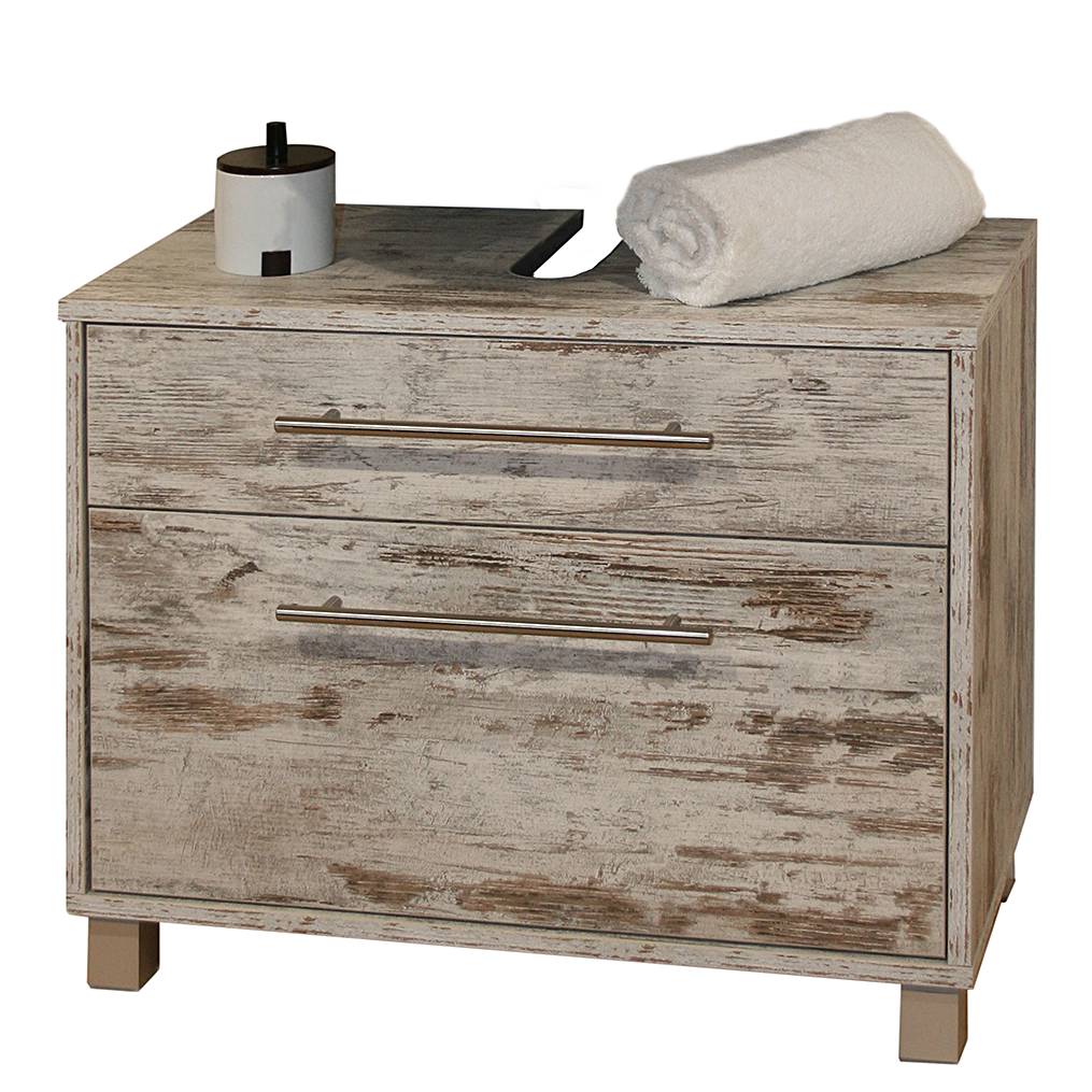Waschbeckenunterschrank Moncton - Mit zwei Schubladen - Eiche antik